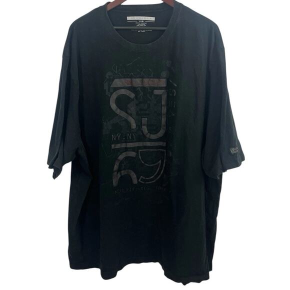 Sean John Black T-Shirt Raised Graphic 3XB NY Streetwear Y2K Hip Hop Men’s - Picture 1 of 6